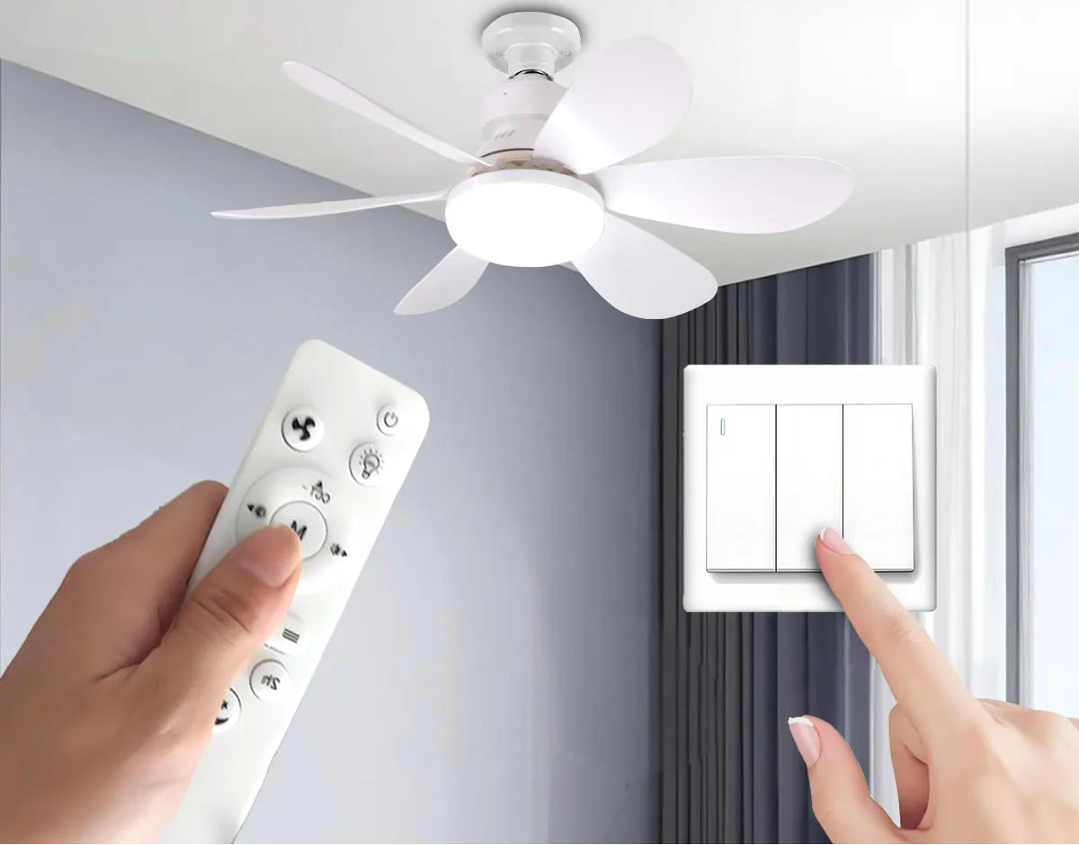 LED Ceiling Fan with Remote Control – 6-Blade, 3-Color Dimming