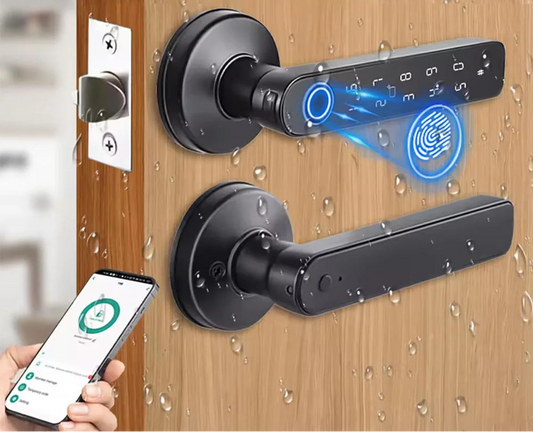 Smart Fingerprint Door Lock – Bluetooth, App & RFID