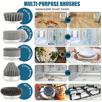 Electric Spin Scrubber 5-in-1