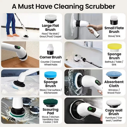 9-in-1 Electric Cleaning Brush – USB Rechargeable