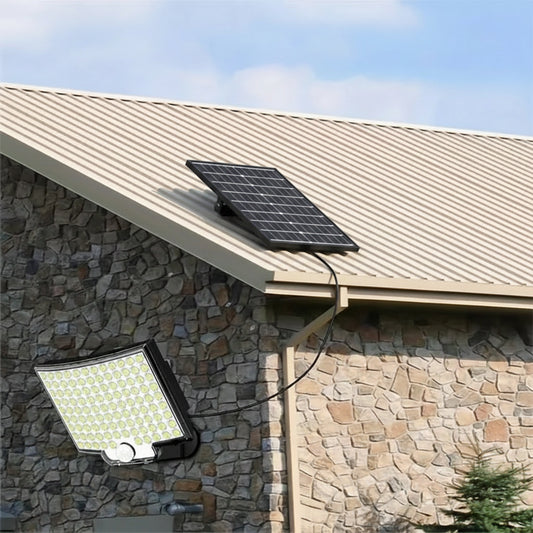 LED Solar Flood Light – 360° Motion Sensor & Remote Control